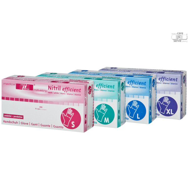 Nitril-Handschuhe efficient puderfrei EN 420:2003 - 100 St.