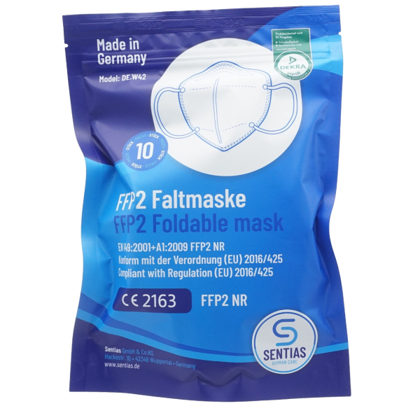 FFP2 Faltmaske EN149:2001+A1:2009 FFP2 NR - CE 2163