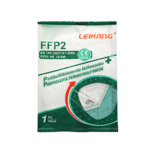 Leikang FFP2-Maske Atemschutzmaske weiss CE0370 EN 149:2001+A1:2009