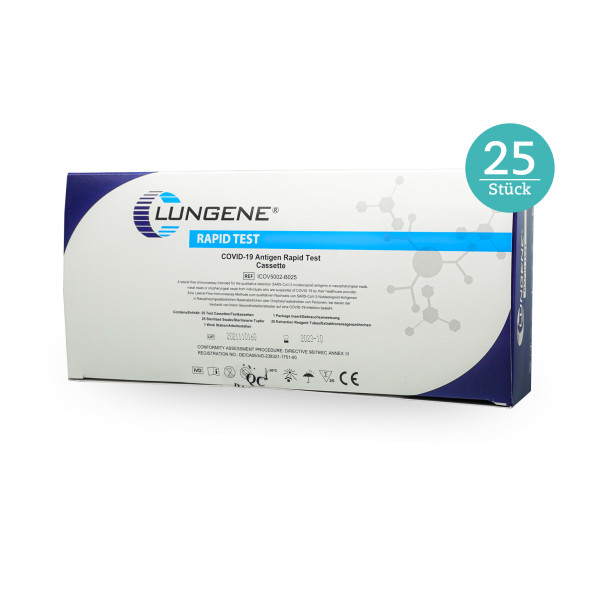 Clungene 3in1 Nasal/Rachen Covid-19 Antigen-Schnelltest 25er Pack (Corona-Schnelltest)