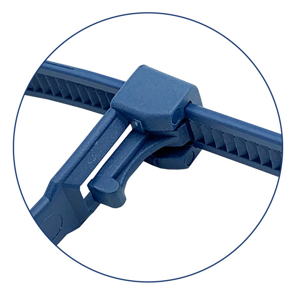 Kabelbinder detektierbar - 100 Stück blau