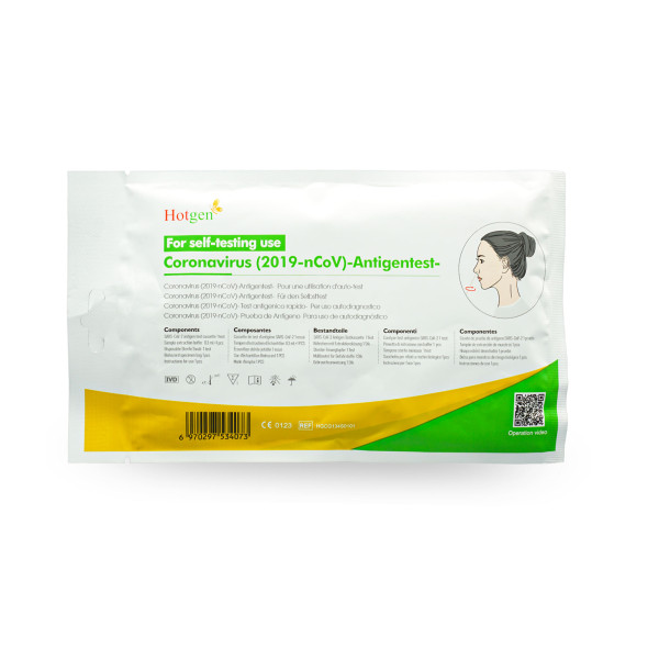 Hotgen Corona/Covid-19 Antigen Laien-Schnelltest Nasale Anwendung