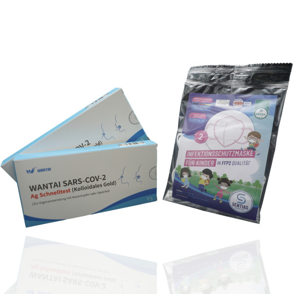 Kinder Safety Set II - inkl. Schnelltests und Sentias Kinder-Masken
