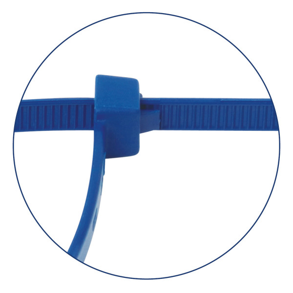 Kabelbinder detektierbar - 100 Stück blau