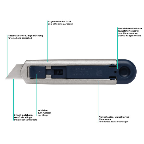 Martor detektierbares Sicherheitsmesser Secunorm Profi25 MDP Nr. 120700