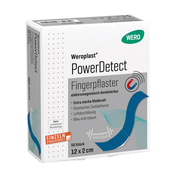 Weroplast PowerDetect Fingerpflaster aus Textil detektierbar - 50 Stück