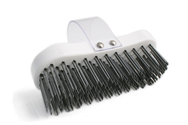 Hackblockbürste mit Edelstahldraht und Handschlaufe