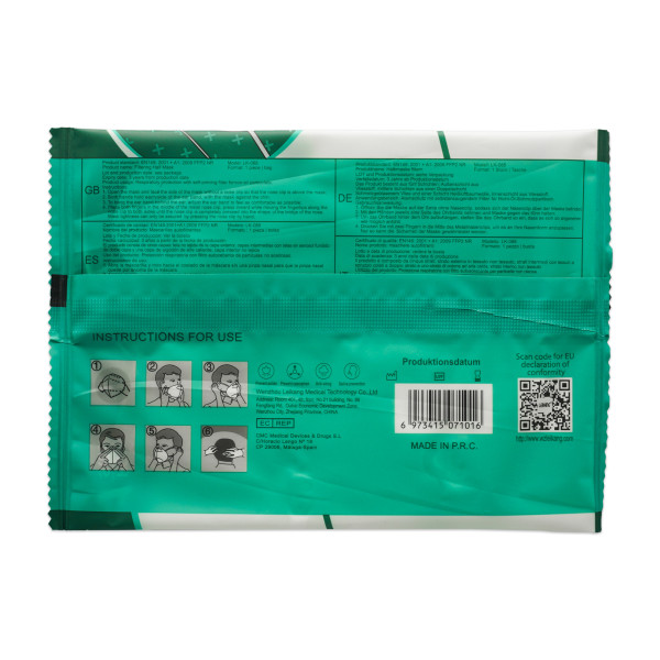 Leikang FFP2-Maske Atemschutzmaske weiss CE0370 EN 149:2001+A1:2009