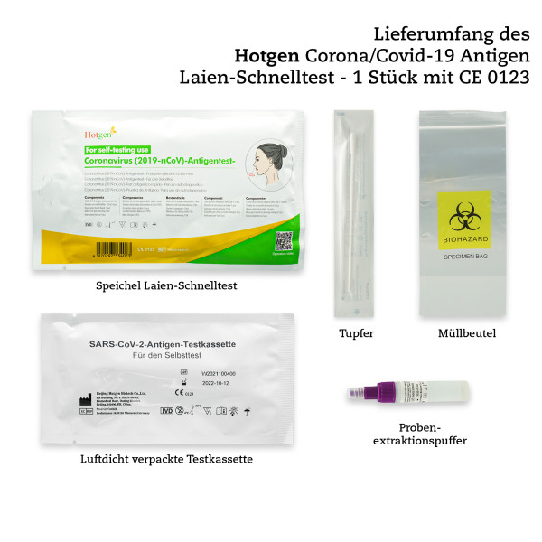 Hotgen Corona/Covid-19 Antigen Laien-Schnelltest Nasale Anwendung