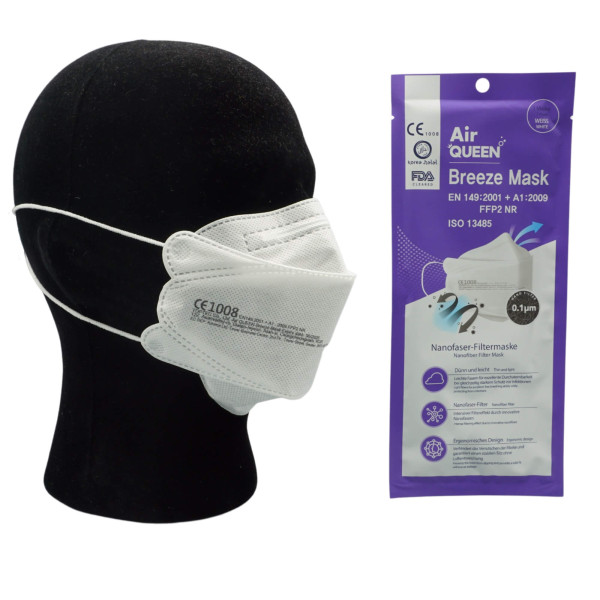 AIR QUEEN Breeze FFP2 NR Nanofilter-Maske1 Stück CE1008