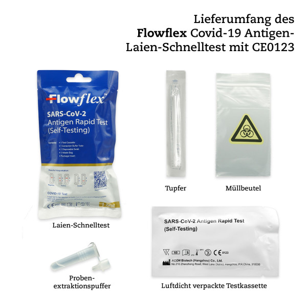 Flowflex Covid-19 Antigen-Laien-Schnelltest mit CE0123 VAR