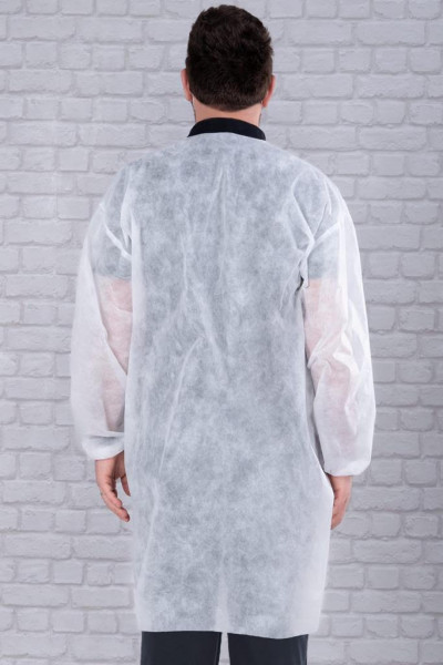 Besucherkittel 30gr im 10er Pack PP Spunbond EN ISO 14126 zum Binden