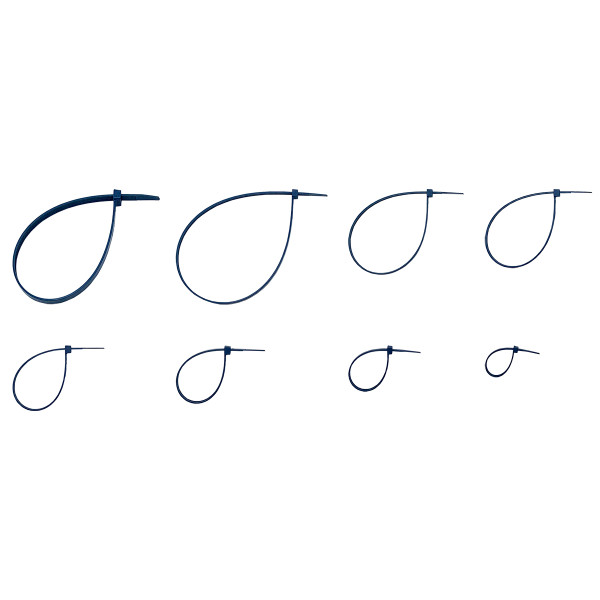 Kabelbinder detektierbar - 100 Stück blau