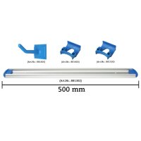 Wandschienen System 500 mm konfigurierbar - 1 Haken, 1...