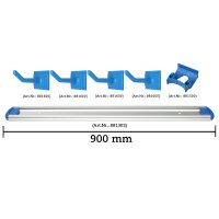 Wandschienen System 900 mm konfigurierbar - 4 Haken, 1...