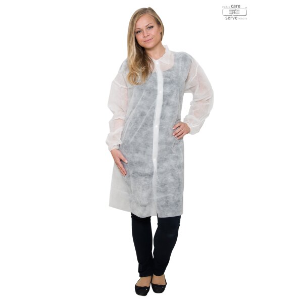 Vlies-Mantel efficient mit Druckknöpfe - 5 Stück