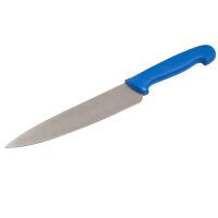 Kochmesser leicht detektierbar mit 20,5 cm Edelstahlklinge blau