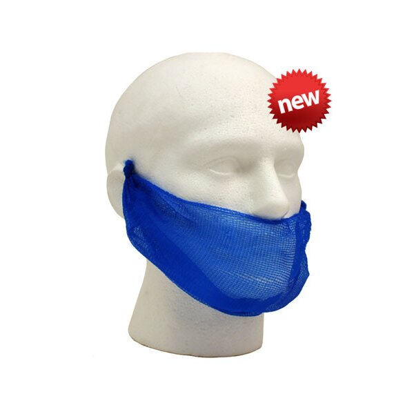 Detektierbarer Bartschutz extra Mesh 25er Pack blau