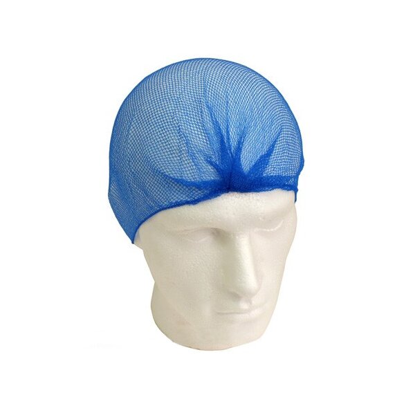 Detektierbares Haarnetz extra Mesh 100er Pack blau