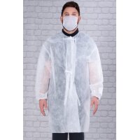 Besucherkittel PP Spunbond EN ISO 14126 zum Binden 40gr