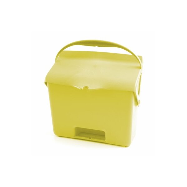 Kehrschaufel mit Griff gelb