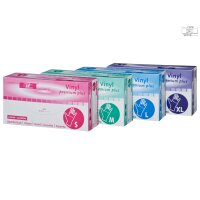 Vinyl-Handschuhe premium plus puderfrei 100er Pack...