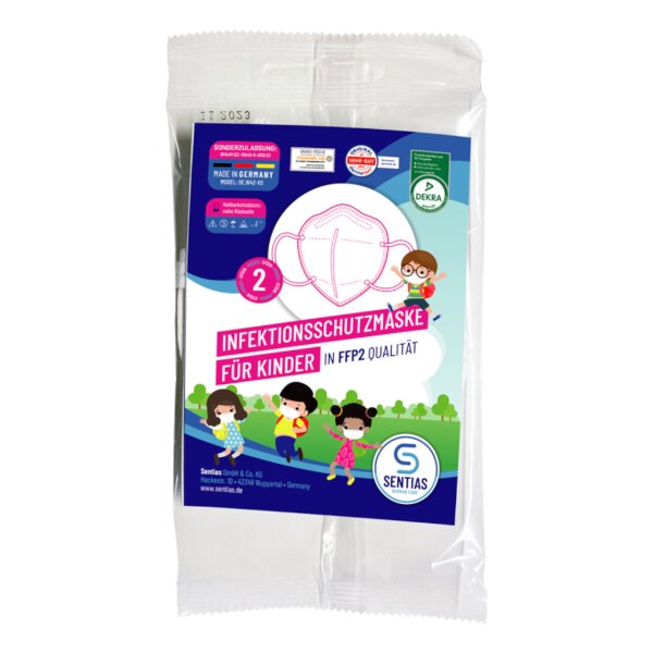 SENTIAS Kindermaske "Made in Germany" BfArM zugelassen - 2er Pack