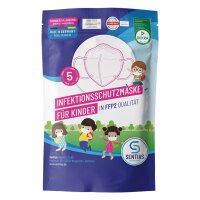 SENTIAS Kindermaske "Made in Germany" BfArM zugelassen - 5er Pack