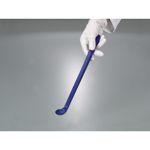 Löffel detektierbar und steril nach HACCP langer Griff 5 ml blau