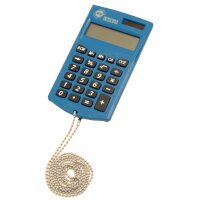 Taschenrechner detektierbar Hand Held mit Kette - blau