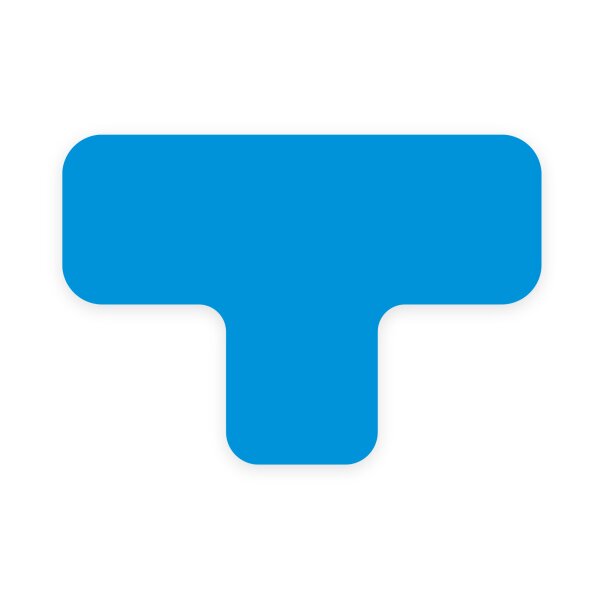 Bodenmarkierung T-Stück blau