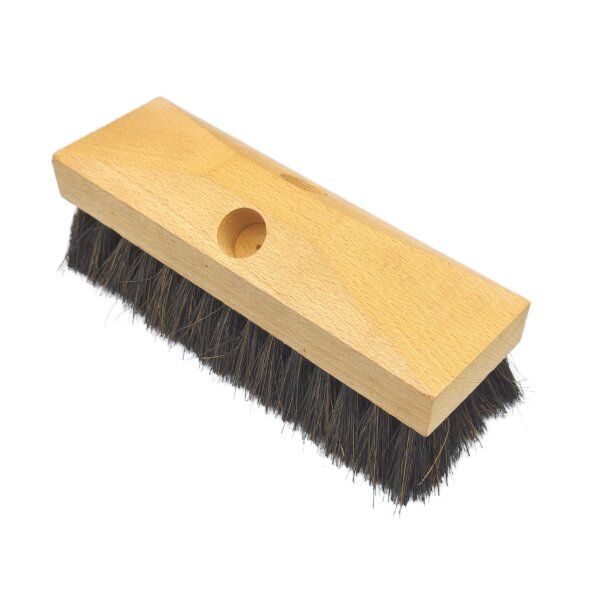 Bodenschrubber mit Holzkörper 2-Stielloch schwarze Palmfaser