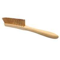 Stielbürste mit Holzkörper und Bronzebesatz...