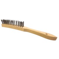 Stielbürste mit Holzkörper und Edelstahlbesatz...