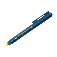Textmarker detektierbar mit einziehbarer Mine (5er Pack) - Schriftfarbe gelb - Körperfarbe blau
