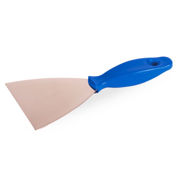Edelstahl-Spachtel harte Klinge 120 mm blau