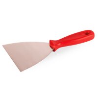 Edelstahl-Spachtel harte Klinge 120 mm rot