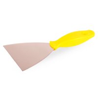 Edelstahl-Spachtel harte Klinge 120 mm gelb
