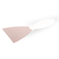Edelstahl-Spachtel harte Klinge 120 mm weiß