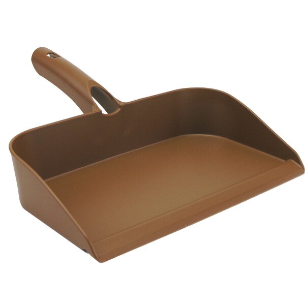 Kehrschaufel mit Handfegerhalterung braun