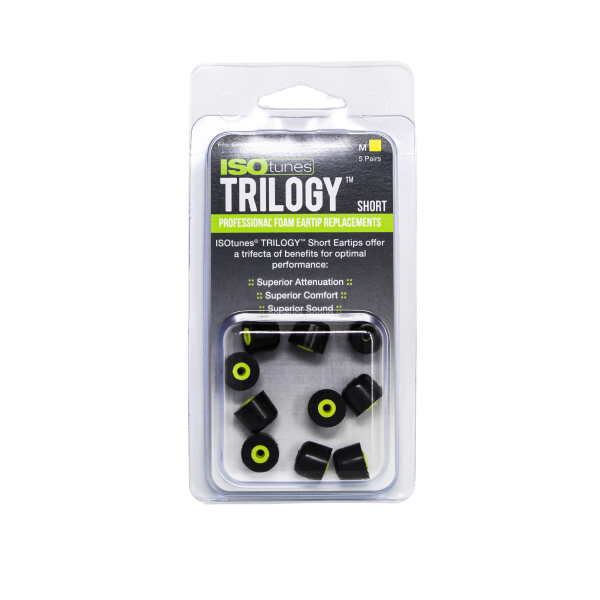 ISOtunes Ersatzstöpsel aus weichem Visco Foam für ISOtunes In-Ear Gehörschutz - Trilogy Ear Tips Gelb