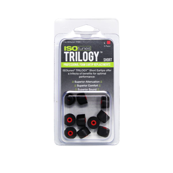ISOtunes Ersatzstöpsel aus weichem Visco Foam für ISOtunes In-Ear Gehörschutz - Trilogy Ear Tips Rot