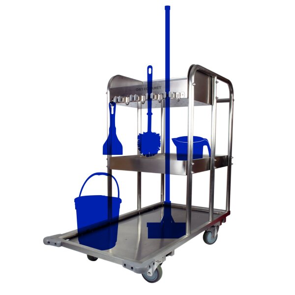 Universal-Reinigungswagen aus Edelstahl