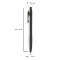 Kugelschreiber S800 detektierbar mit Clip - schwarz - blau