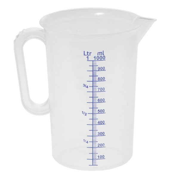 Messbecher aus Kunststoff mit stabilem Griff 250 - 5000 ml