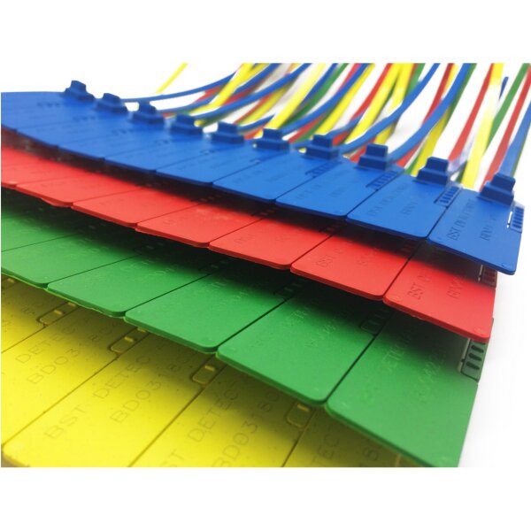 Sicherheitstags detektierbar mit fortlaufender Seriennummer - 100 Stück