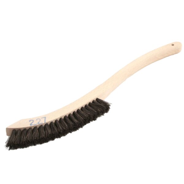 Eckenbürste mit gebogenem Holzkörper - 400 mm - 2-reihig Palmfaser