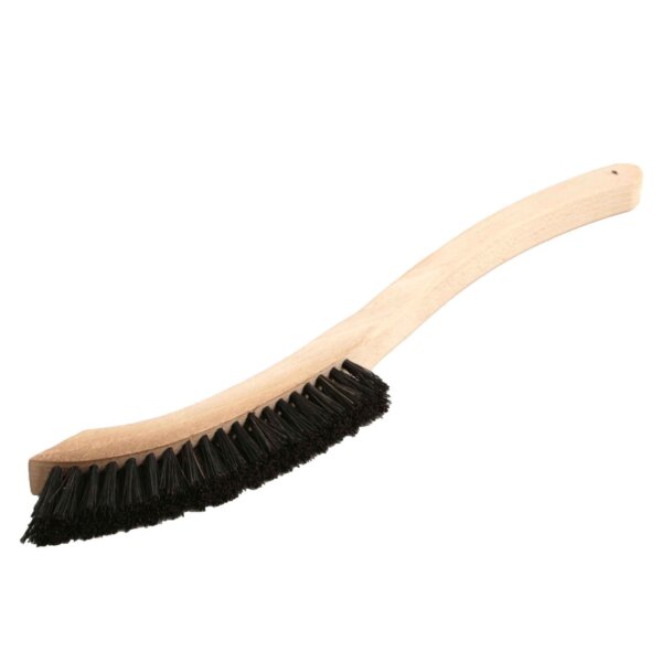 Eckenbürste mit gebogenem Holzkörper - 400 mm - 3-reihig Palmfaser