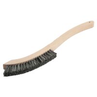 Eckenbürste mit gebogenem Holzkörper - 400 mm - 3-reihig Glanzfibre
