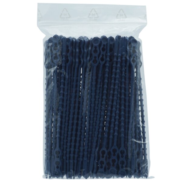 Blitzbinder detektierbar - 240 x 3,9 mm - blau 100 Stück
